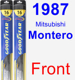 Front Wiper Blade Pack for 1987 Mitsubishi Montero - Hybrid