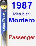 Passenger Wiper Blade for 1987 Mitsubishi Montero - Hybrid