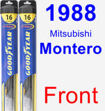 Front Wiper Blade Pack for 1988 Mitsubishi Montero - Hybrid