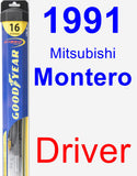 Driver Wiper Blade for 1991 Mitsubishi Montero - Hybrid