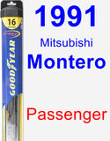 Passenger Wiper Blade for 1991 Mitsubishi Montero - Hybrid