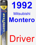 Driver Wiper Blade for 1992 Mitsubishi Montero - Hybrid