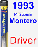 Driver Wiper Blade for 1993 Mitsubishi Montero - Hybrid