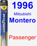 Passenger Wiper Blade for 1996 Mitsubishi Montero - Hybrid