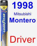 Driver Wiper Blade for 1998 Mitsubishi Montero - Hybrid