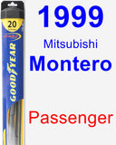 Passenger Wiper Blade for 1999 Mitsubishi Montero - Hybrid