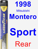 Rear Wiper Blade for 1998 Mitsubishi Montero Sport - Hybrid