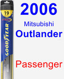 Passenger Wiper Blade for 2006 Mitsubishi Outlander - Hybrid