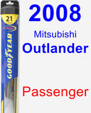 Passenger Wiper Blade for 2008 Mitsubishi Outlander - Hybrid