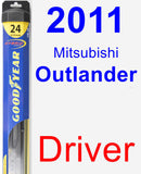 Driver Wiper Blade for 2011 Mitsubishi Outlander - Hybrid