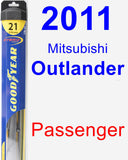 Passenger Wiper Blade for 2011 Mitsubishi Outlander - Hybrid
