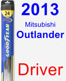 Driver Wiper Blade for 2013 Mitsubishi Outlander - Hybrid