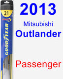 Passenger Wiper Blade for 2013 Mitsubishi Outlander - Hybrid