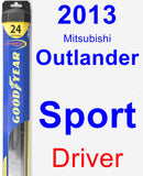 Driver Wiper Blade for 2013 Mitsubishi Outlander Sport - Hybrid