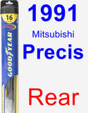 Rear Wiper Blade for 1991 Mitsubishi Precis - Hybrid