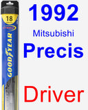 Driver Wiper Blade for 1992 Mitsubishi Precis - Hybrid