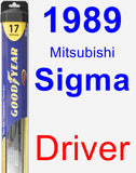 Driver Wiper Blade for 1989 Mitsubishi Sigma - Hybrid