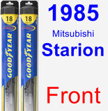 Front Wiper Blade Pack for 1985 Mitsubishi Starion - Hybrid