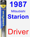 Driver Wiper Blade for 1987 Mitsubishi Starion - Hybrid