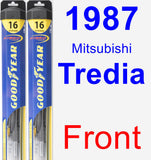 Front Wiper Blade Pack for 1987 Mitsubishi Tredia - Hybrid