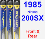 Front & Rear Wiper Blade Pack for 1985 Nissan 200SX - Hybrid