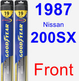 Front Wiper Blade Pack for 1987 Nissan 200SX - Hybrid