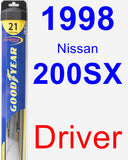 Driver Wiper Blade for 1998 Nissan 200SX - Hybrid