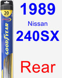 Rear Wiper Blade for 1989 Nissan 240SX - Hybrid