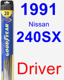 Driver Wiper Blade for 1991 Nissan 240SX - Hybrid