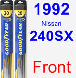 Front Wiper Blade Pack for 1992 Nissan 240SX - Hybrid