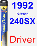 Driver Wiper Blade for 1992 Nissan 240SX - Hybrid