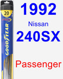 Passenger Wiper Blade for 1992 Nissan 240SX - Hybrid