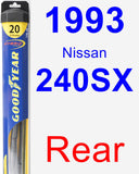 Rear Wiper Blade for 1993 Nissan 240SX - Hybrid