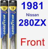 Front Wiper Blade Pack for 1981 Nissan 280ZX - Hybrid