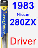 Driver Wiper Blade for 1983 Nissan 280ZX - Hybrid