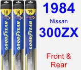 Front & Rear Wiper Blade Pack for 1984 Nissan 300ZX - Hybrid