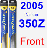 Front Wiper Blade Pack for 2005 Nissan 350Z - Hybrid