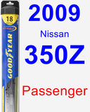 Passenger Wiper Blade for 2009 Nissan 350Z - Hybrid