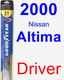 Driver Wiper Blade for 2000 Nissan Altima - Hybrid