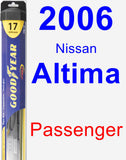 Passenger Wiper Blade for 2006 Nissan Altima - Hybrid