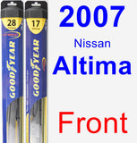 Front Wiper Blade Pack for 2007 Nissan Altima - Hybrid