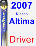 Driver Wiper Blade for 2007 Nissan Altima - Hybrid