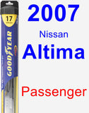 Passenger Wiper Blade for 2007 Nissan Altima - Hybrid