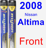 Front Wiper Blade Pack for 2008 Nissan Altima - Hybrid