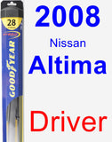 Driver Wiper Blade for 2008 Nissan Altima - Hybrid