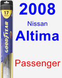 Passenger Wiper Blade for 2008 Nissan Altima - Hybrid