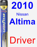 Driver Wiper Blade for 2010 Nissan Altima - Hybrid