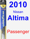 Passenger Wiper Blade for 2010 Nissan Altima - Hybrid