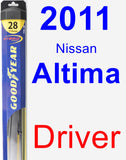 Driver Wiper Blade for 2011 Nissan Altima - Hybrid
