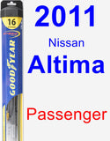 Passenger Wiper Blade for 2011 Nissan Altima - Hybrid